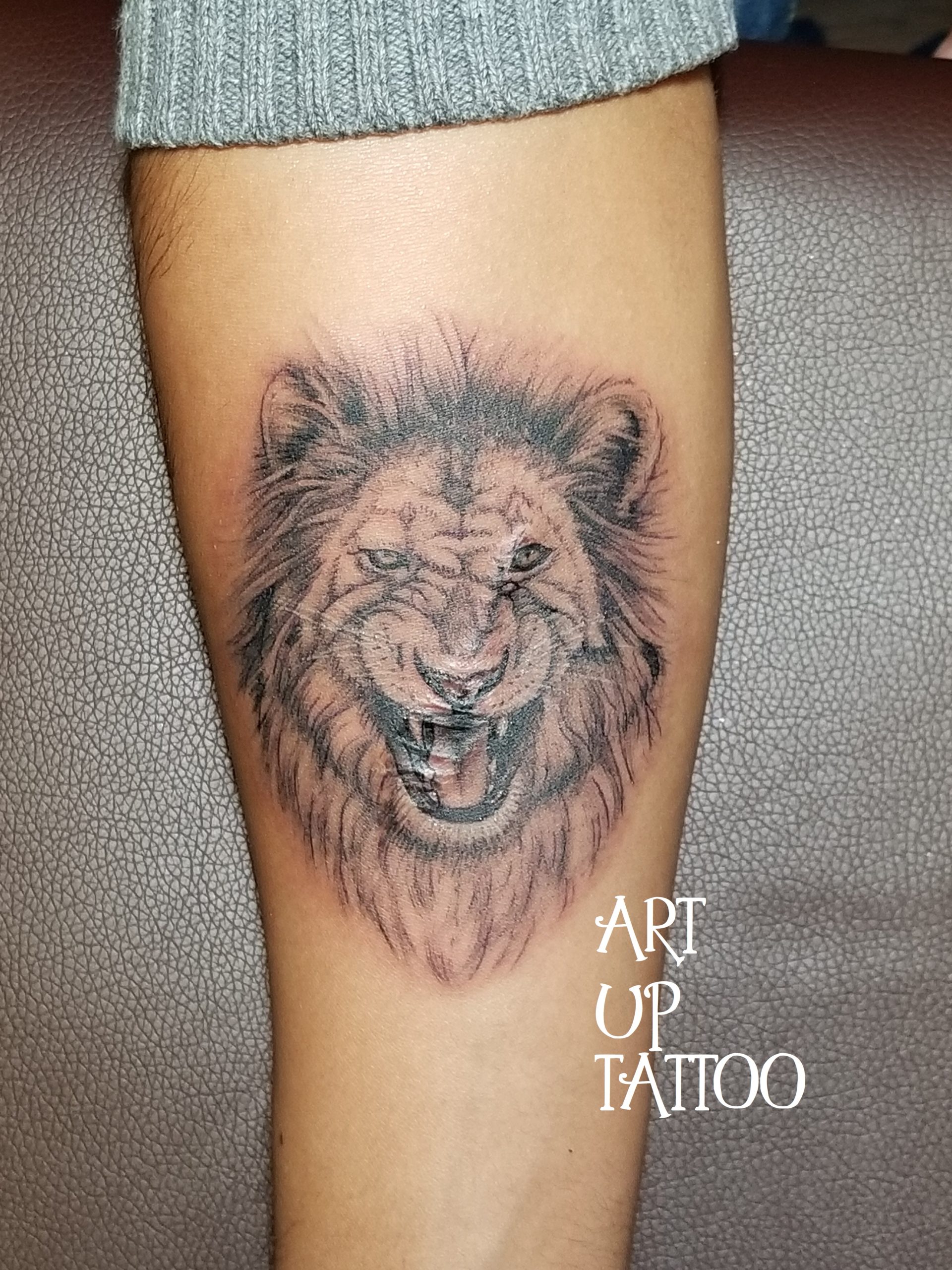 Fine Line Art Up Tattoo