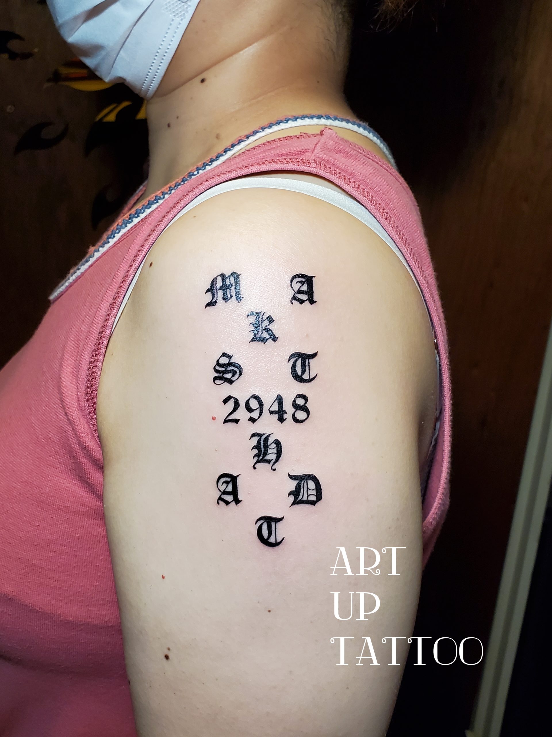 素敵な文字タトゥーが出来ました Art Up Tattoo