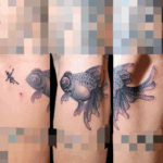 20250608-出目金タトゥー、ピーターパンタトゥー